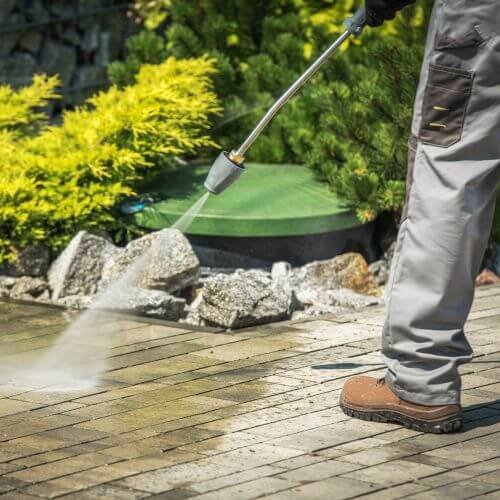 Pressure Washing Bricks